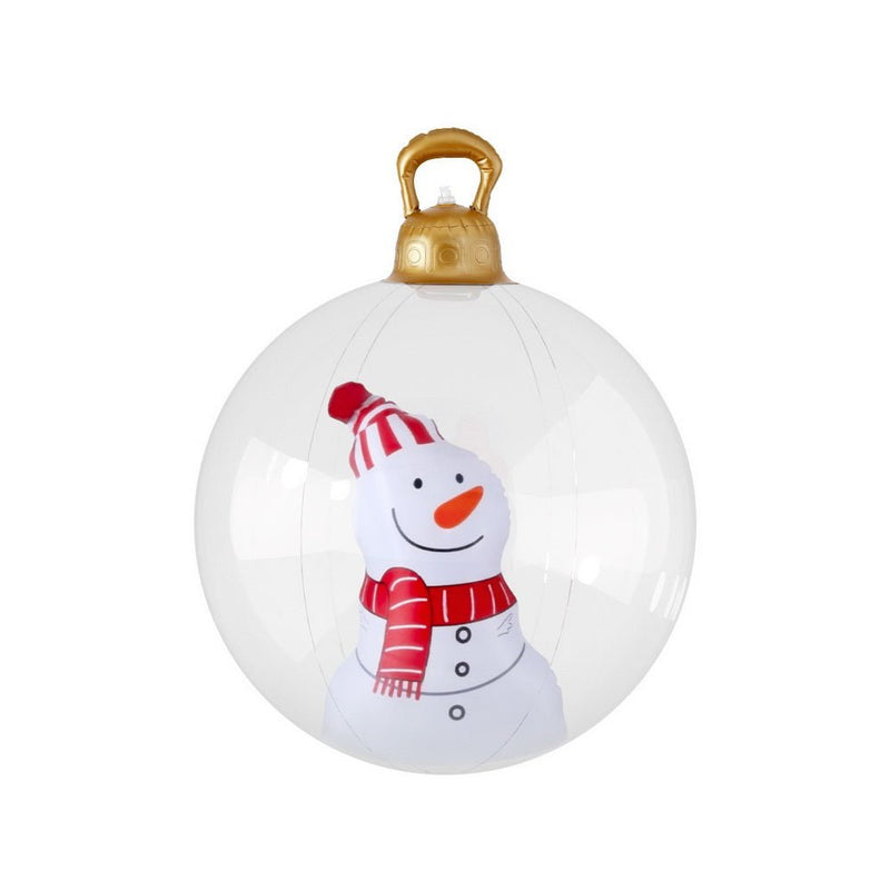 Jingle Jollys Christmas Inflatable Ball 60cm Snowman Decoration Giant Bauble Payday Deals