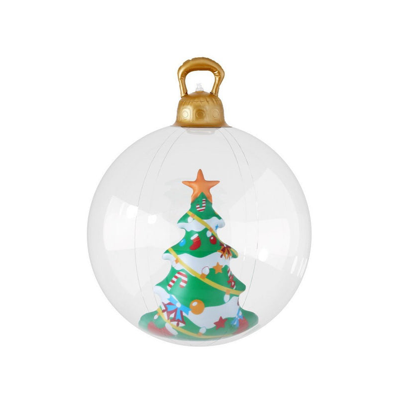 Jingle Jollys Christmas Inflatable Ball 60cm Tree Decoration Giant Bauble Clear Payday Deals