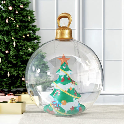 Jingle Jollys Christmas Inflatable Ball 60cm Tree Decoration Giant Bauble Clear Payday Deals