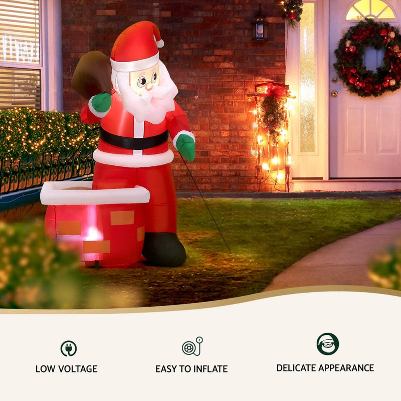 Jingle Jollys Christmas Inflatable Santa Illuminated Decorations Payday Deals