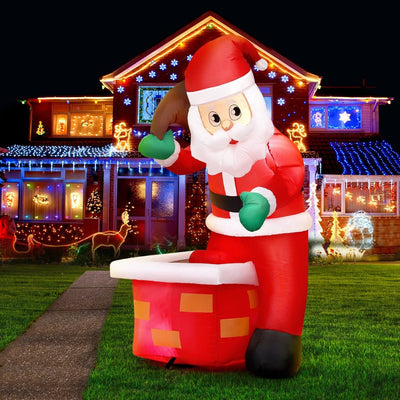 Jingle Jollys Christmas Inflatable Santa Illuminated Decorations Payday Deals