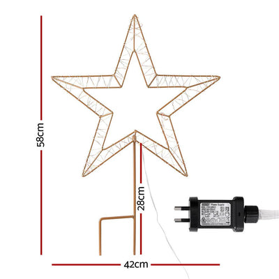 Jingle Jollys Christmas Lights 100 LED Fairy Light Ground Star Garden Decoration Payday Deals