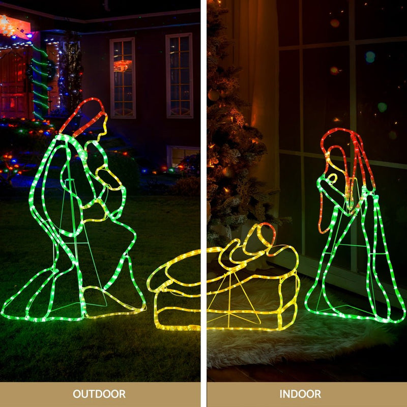 Jingle Jollys Christmas Lights 112cm Motif 552 LED Rope Light Outdoor Decoration Payday Deals