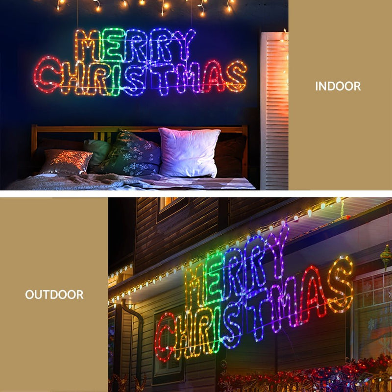 Jingle Jollys Christmas Lights 160cm Motif 360 LED Rope Light Outdoor Decoration Payday Deals