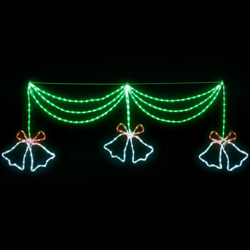 Jingle Jollys Christmas Lights 180cm Motif 288 LED Rope Light Outdoor Decoration Payday Deals