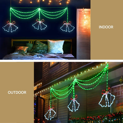 Jingle Jollys Christmas Lights 180cm Motif 288 LED Rope Light Outdoor Decoration Payday Deals