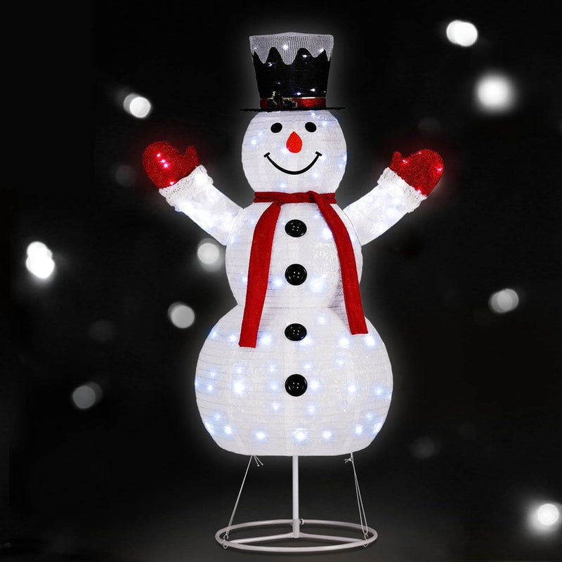 Jingle Jollys Christmas Lights 200 LED 175cm Fairy Light Snowman Decorations Payday Deals