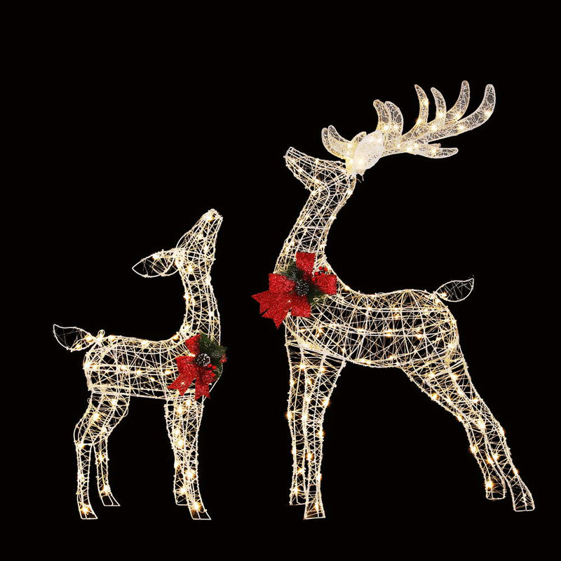 Jingle Jollys Christmas Lights 2pcs Reindeer Set Fairy Light 170 LED Decorations Payday Deals