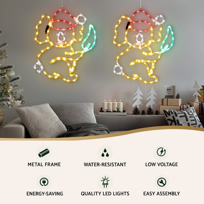 Jingle Jollys Christmas Lights 48cm Motif 216 LED Rope Light Outdoor Decoration Payday Deals