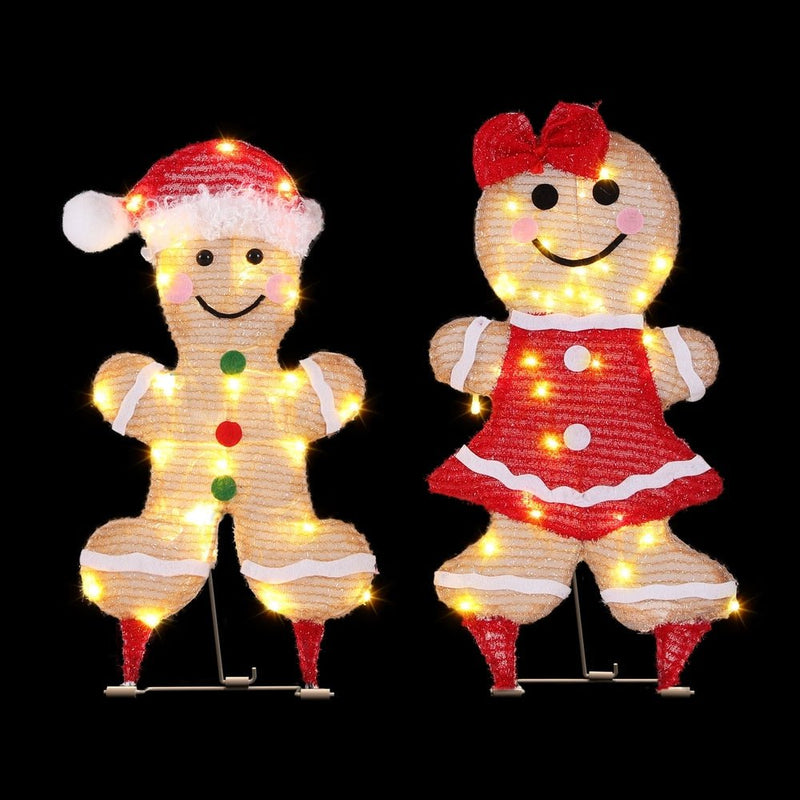 Jingle Jollys Christmas Lights Gingerbread Motif 30 LED Fairy Light Decoration Payday Deals