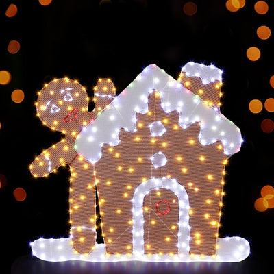 Jingle Jollys Christmas Lights Gingerbread Motif 330 LED Fairy Light Decoration Payday Deals