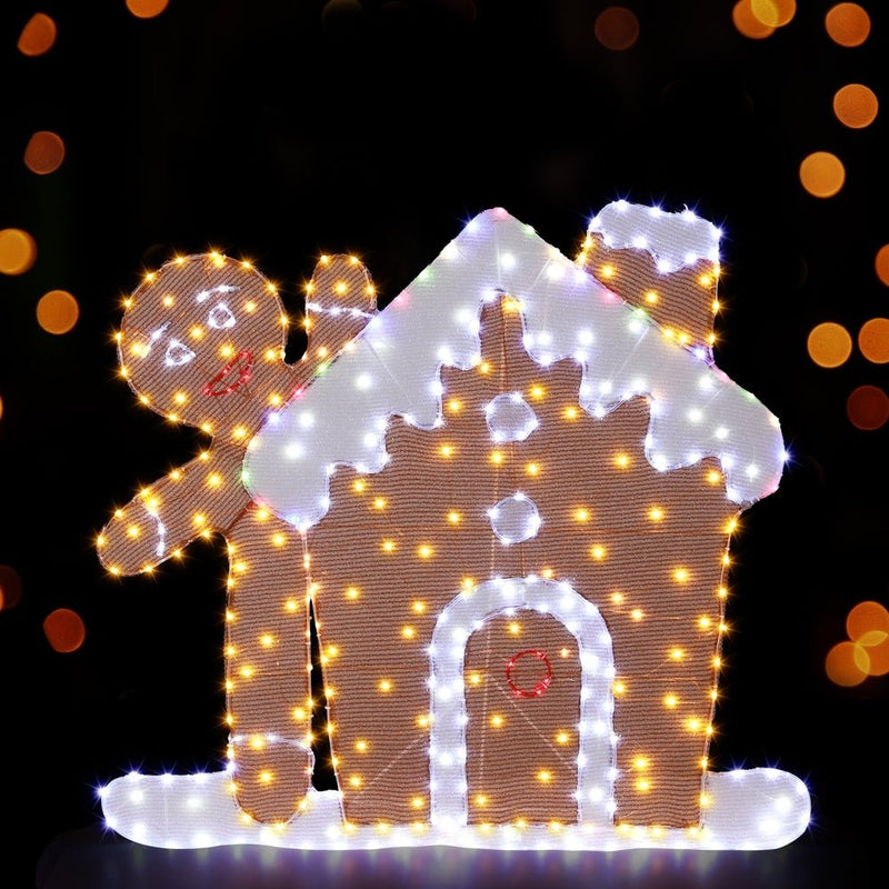 Jingle Jollys Christmas Lights Gingerbread Motif 330 LED Fairy Light Decoration Payday Deals