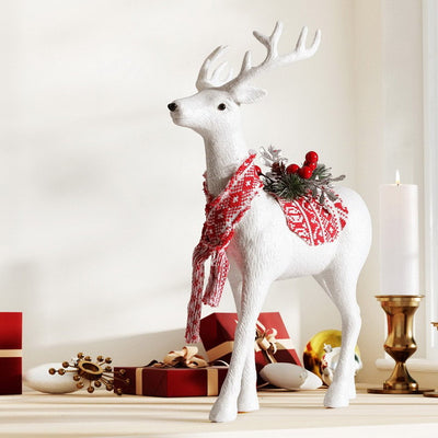 Jingle Jollys Christmas Reindeer 45cm Glitter Deer Ornaments Party Decorations Payday Deals