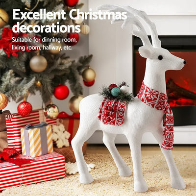 Jingle Jollys Christmas Reindeer 60cm Glitter Deer Ornaments Party Decorations Payday Deals