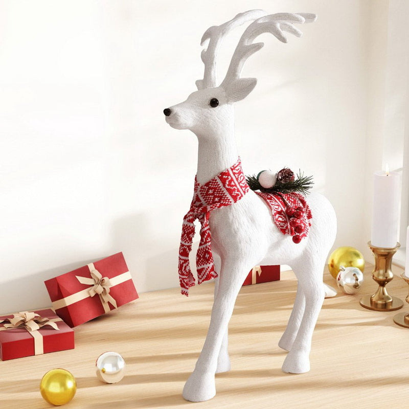 Jingle Jollys Christmas Reindeer 60cm Glitter Deer Ornaments Party Decorations Payday Deals