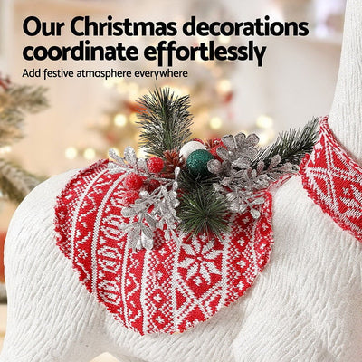 Jingle Jollys Christmas Reindeer 80cm Glitter Deer Ornaments Party Decorations Payday Deals