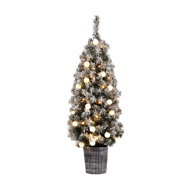 Jingle Jollys Christmas Tree 1.2M Potted Snowy Xmas Tree Payday Deals