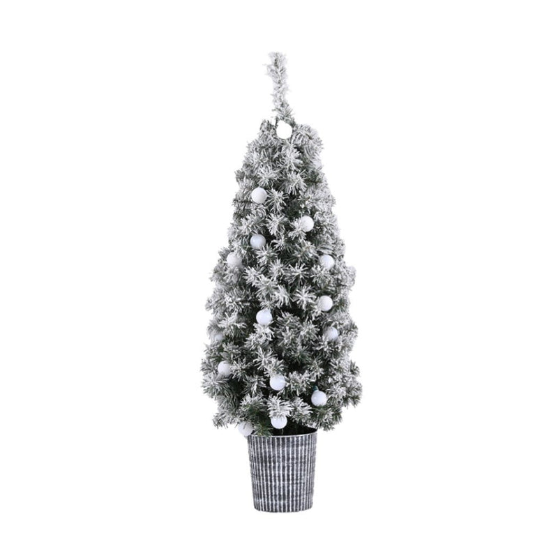 Jingle Jollys Christmas Tree 1.2M Potted Snowy Xmas Tree Payday Deals