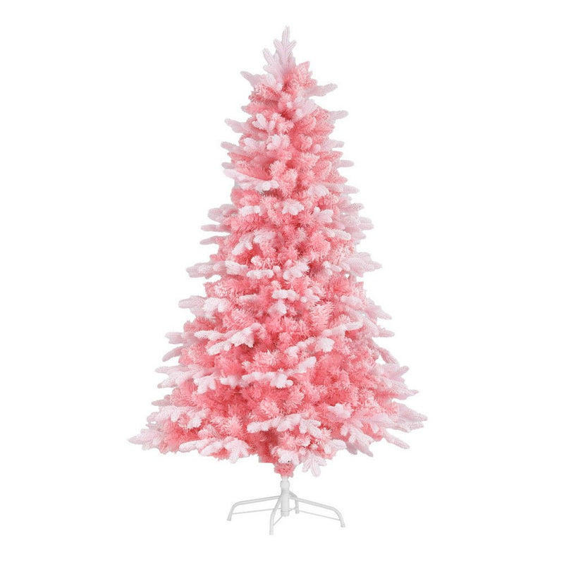 Jingle Jollys Christmas Tree 1.8m Pink Xmas Tree Snowy Party Decor 810 Tips Payday Deals