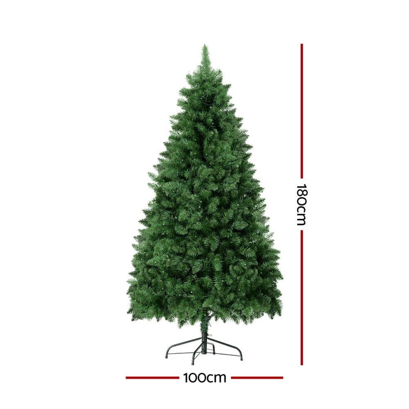 Jingle Jollys Christmas Tree 1.8m RGB Remote LED Tree Party Decoration 890 Tips Payday Deals