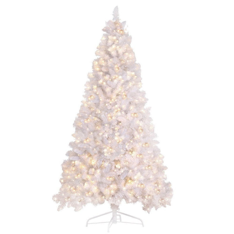 Jingle Jollys Christmas Tree 2.1m 500 LED Xmas Tree Decorations White 1260 Tips Payday Deals