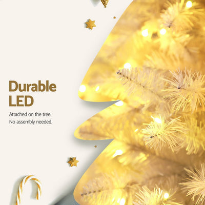 Jingle Jollys Christmas Tree 2.1m 500 LED Xmas Tree Decorations White 1260 Tips Payday Deals