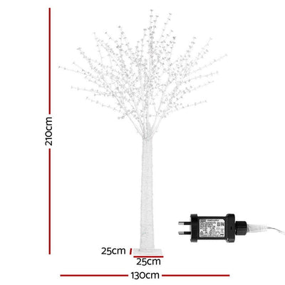 Jingle Jollys Christmas Tree 2.1m 780 LED Lights Cherry Blossom Trees Xmas Decor Payday Deals