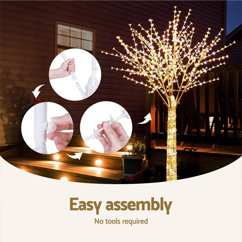 Jingle Jollys Christmas Tree 2.1m 780 LED Lights Cherry Blossom Trees Xmas Decor Payday Deals