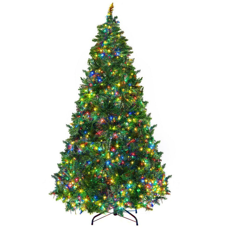 Jingle Jollys Christmas Tree 2.1m Xmas Tree Decoration 8 Light Mode Multi Colour Payday Deals