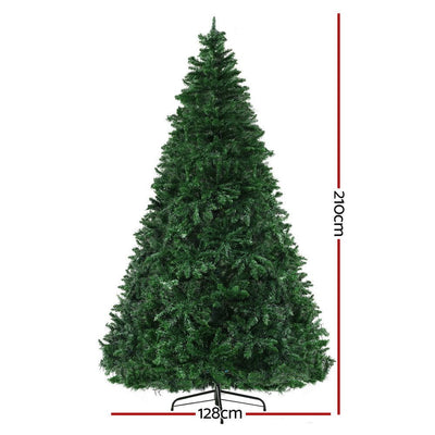 Jingle Jollys Christmas Tree 2.1m Xmas Tree Decoration 8 Light Mode Multi Colour Payday Deals