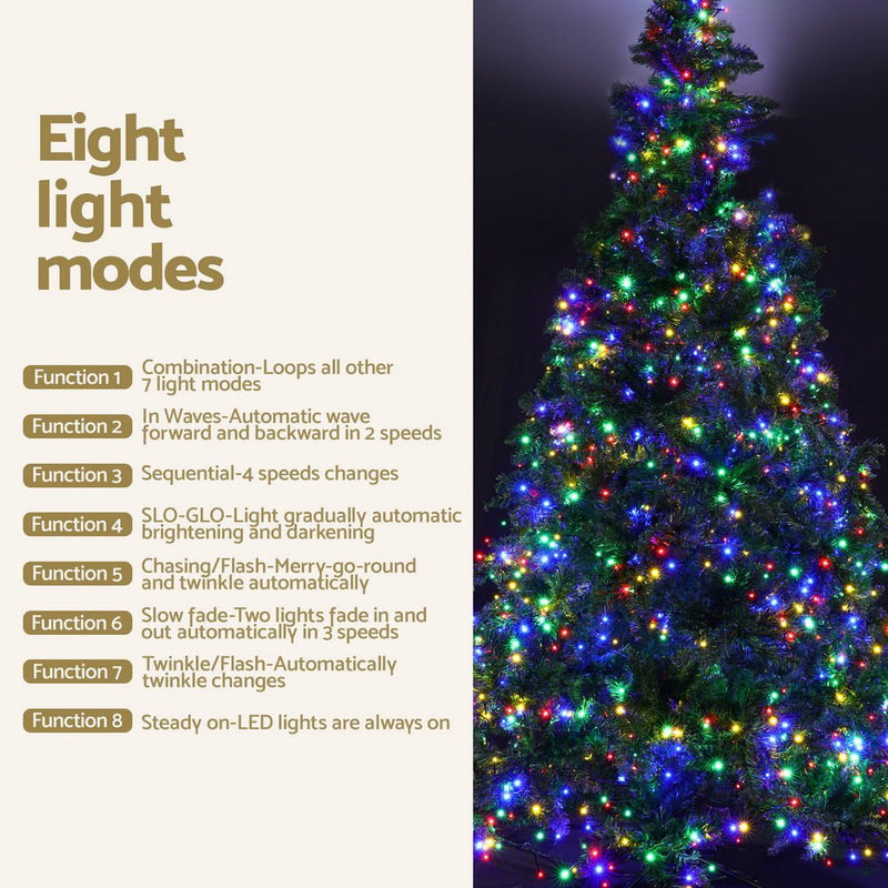 Jingle Jollys Christmas Tree 2.1m Xmas Tree Decoration 8 Light Mode Multi Colour Payday Deals