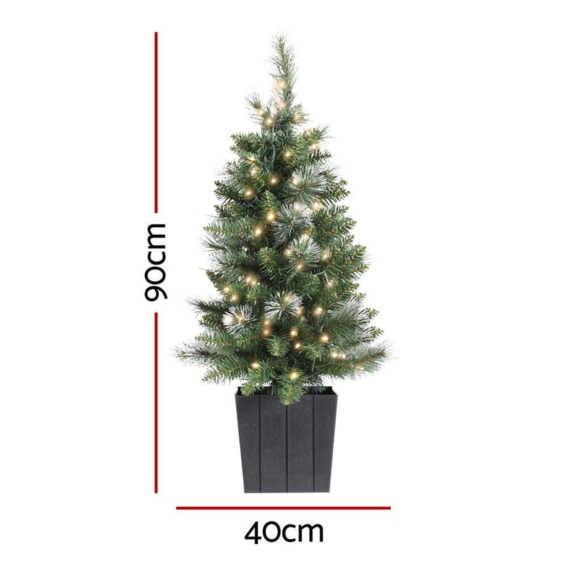 Jingle Jollys Christmas Tree 90cm Potted Xmas Tree Party Decorations Payday Deals