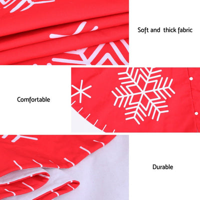 Jingle Jollys Christmas Tree Skirt 90cm Snowflake Ornaments Party Decorations Payday Deals