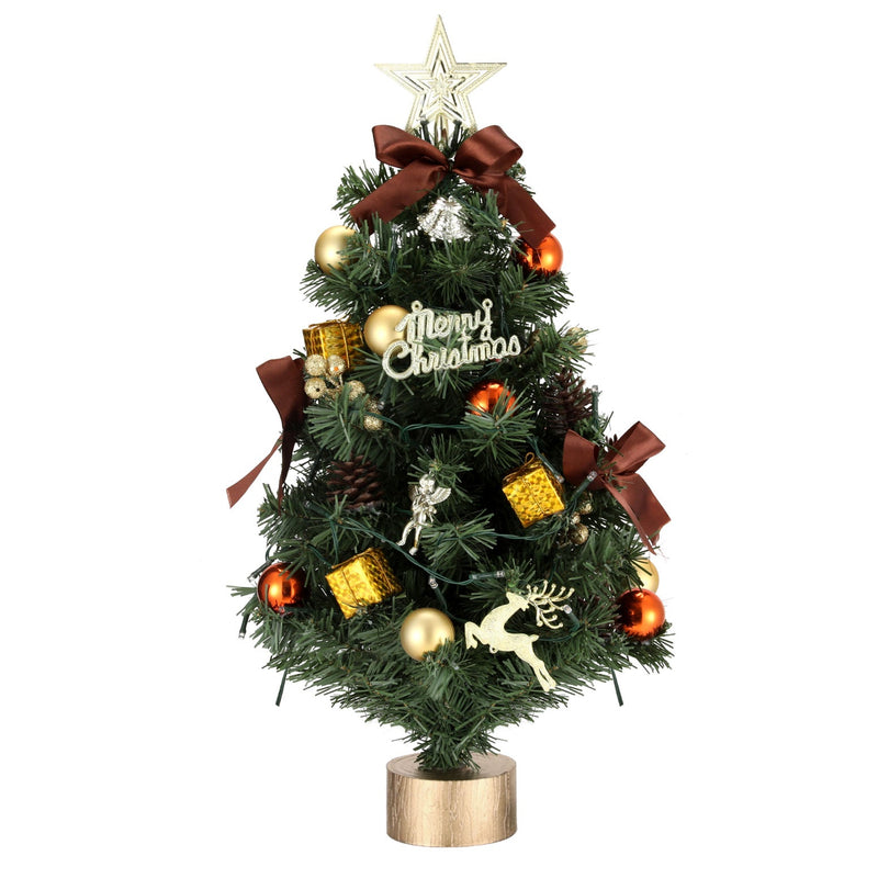 Jingle Jollys Tabletop Christmas Tree 60CM LED Xmas Tree Tree Topper Ornaments Payday Deals