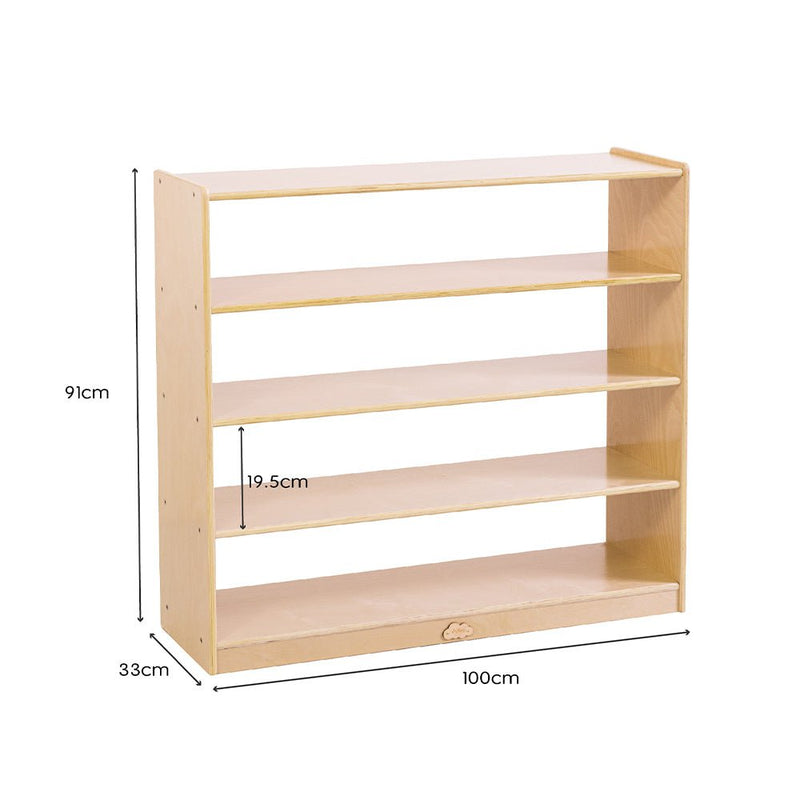 Jooyes 4 Shelf Wooden Storage Cabinet Open Back H91cm Payday Deals