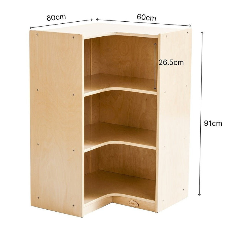 Jooyes Kids 3 Shelf Corner Storage Cabinet - H91cm Payday Deals