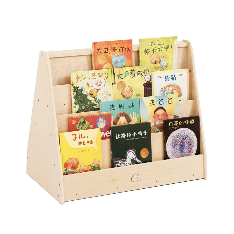 Jooyes Kids 4 Tier Wooden Display Bookcase - Double Side Payday Deals