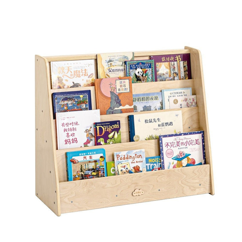 Jooyes Kids 4 Tier Wooden Display Bookcase - Single Side Payday Deals