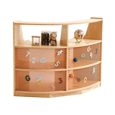 Jooyes Kids Curved Storage Cabinet with Open Shelf - H76cm Payday Deals
