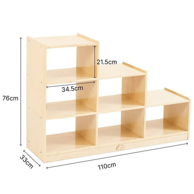 Jooyes Kids Ladder Storage Cabinet With 6 Bins - H76cm Payday Deals