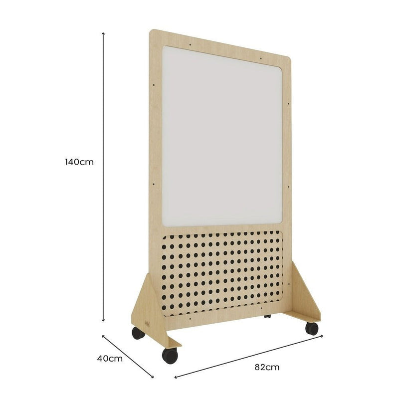 Jooyes Magnetic Mobile Discover Whiteboard with Pegboard - H140cm Payday Deals