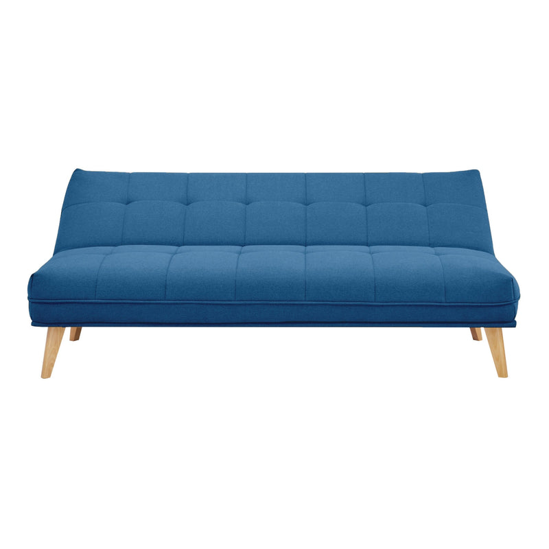 Jovie 3 Seater Sofa Queen Bed Fabric Uplholstered Lounge Couch - Blue Payday Deals