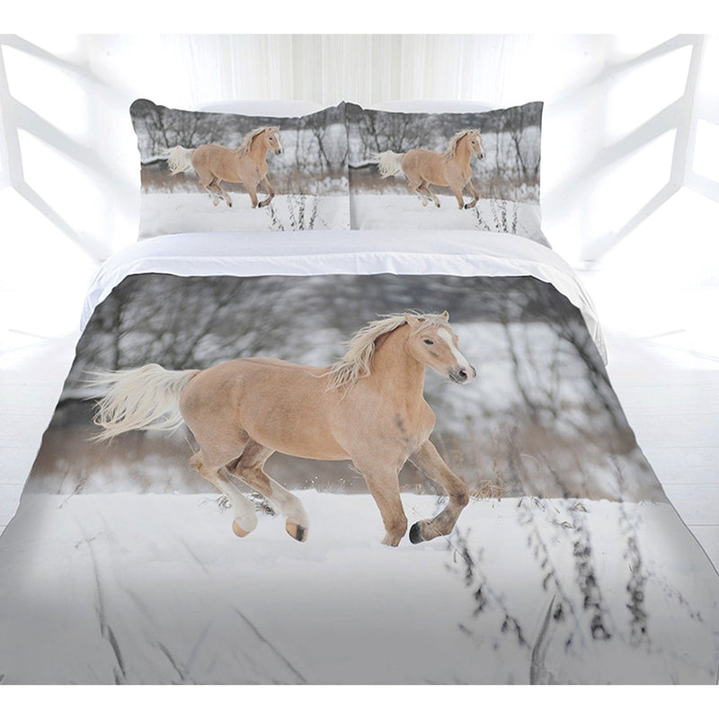 Just Home Winter Gallop Quilt Cover Set Queen Payday Deals