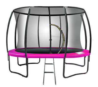 Kahuna 10ft Trampoline Free Ladder Spring Mat Net Safety Pad Cover Round Enclosure Pink Payday Deals