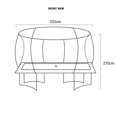 Kahuna 8ft X 11ft Outdoor Rectangular Orange Trampoline With Safety Enclosure And Basketball Hoop Set. Payday Deals