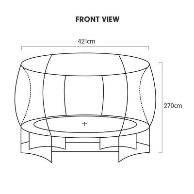 Kahuna Trampoline 8 Ft X 14ft Oval Outdoor - Orange Payday Deals