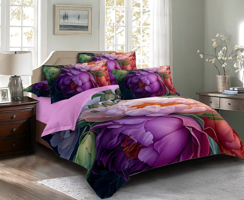 Kaie Floral Quilt Cover Set - King Size Payday Deals