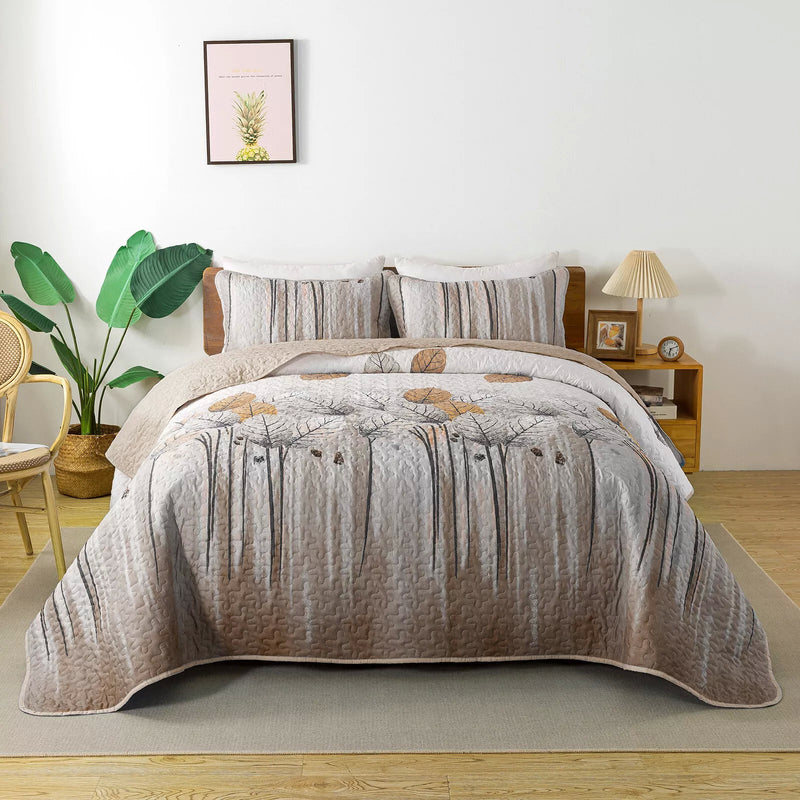 Kaleidoscope Quilted bedspread and pillowcovers set: Vibrant and Fun - Queen size Payday Deals