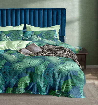 Kalena Leaves Quilt Cover Set - King Size Payday Deals