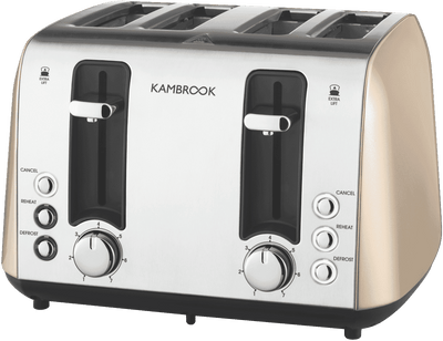 Kambrook Deluxe Collection 4 Slice Toaster Champagne KTA480CMP2JAN1